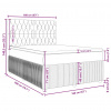 vidaXL Boxspring posteľ s matracom tmavosivá 160x200 cm látka - Sivá - 206919-140548