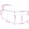 vidaXL Posteľný rám boxspring s matracom tmavosivý 80x200 cm zamat - Sivá - 97264-52614