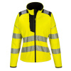 PORTWEST HI-VIS PW381 / Dámska softshellová bunda, reflexná - HV žltá/čierna XXL