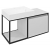 Sapho SKARA umývadlová skrinka 100x49,5x46,5cm, čierna mat/biela mat CG004-3131