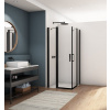 Ronal DIVERA rohový sprchový kút 80x90 cm sklo Číre profil Čierny Krídlové dvere D22DE2B80900607