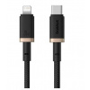 Baseus Rýchlonabíjací kábel Dura USB/Lightning 2m 2.4A čierno zlatý, 6932172669867