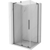 Mexen Velar L posuvná sprchová kabína 100 x 90 cm, transparentná, kartáčovaná gun gray - 871-100-090-03-66