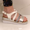 Dámske bielo-strieborné letné sandále MACKENZIE