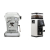 Ascaso Dream ONE, leštený hliník + Rancilio STILE, white