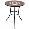 vidaXL Bistro stolík, tehlovo biely 60 cm, mozaikový 41534