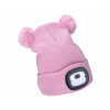 EXTOL čiapka so svetlom ružová detská, s brmbolcami 43458