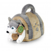Rappa Plyšový pes Husky s přepravkou 13 cm ECO-FRIENDLY