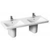 Dvojumyvadlo Jika CUBITO PURE 130 cm s 2 otvory pro baterii H8144200001041 Varianta: Bílá H8144200001041