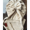 Detský komplet - Amelove Turban Cap 36-55 cm (Zimný turban so šatkou/komínom béžovej amelovej)