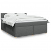 Box spring postel s matrací tmavě šedá 180x200 cm textil Šedá 3289053