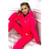 Dámska ružová hrubá tepláková súprava s kapucňou (Dámska ružová hrubá tepláková súprava s kapucňou)