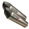 Dual slip-on exhaust GPR GP EVO4 E5.BMW.50.GPAN.TO Brushed Titanium including removable db killers and link pipes