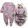 Dojčensky overal - PAJACYK ENGLGY Brand 92 PINK, MULTI -COLED (Ďalej * pavúky na bavlnu spiace spiace spiace DDF * 92)