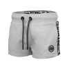 PitBull West Coast - dámske šortky French Terry SMALL LOGO šedé melírované M