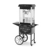 Royal Catering Stroj na popcorn s vozíkom - 1600 W - retro dizajn - čierny | RCPW-16E-2F