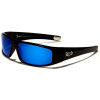 Locs Pánske RECTANGLE zrkadlové slnečné okuliare Modré Olympic eyewear LOC9035-BKCMs3