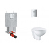 Grohe Uniset Set predstenovej inštalácie, klozetu, dosky SoftClose a tlačidla Skate Cosmopolitan, matný chróm SANI15BB2102-GR