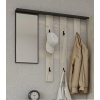 Casarredo RENO II vešiak zo zrkadlom, craft biely / grafit