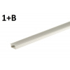 Hliníkový profil pre LED pásové osvetlenie s PVC priehľadným krytom Cezar L=1,00msnežný Príslušenstvo: LED PROFILY, názov alebo kód: profil -1