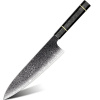 IZMAEL Damaškový kuchynský nôž Tsuriko Chef/Čierna 24 cm