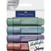 Faber-Castell: 4 dielny set metalických zvýrazňovačov 1546