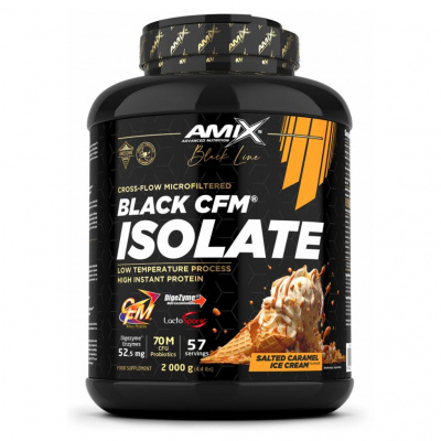 AMIX Black Line Black CFM Isolate Protein, 2000 g Příchuť: Slaný karamel/Zmrzlina