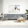 Pohovka v tvare L bledosivá 279x140x70 cm látka-ForU-3157238