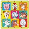 Bino Puzzle Delené hlavičky - Zvieratká, 18 dielikov