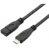Predlžovač PremiumCord ku31mfa1 USB C samec - USB C samica 1 m čierna