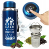Termos 8.0 modrý na yerba maté kávový čaj 800 ml so sitkom a teplomerom