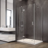 BESCO VIVA 120 x 80cm ľavý obdĺžnikový sprchový kút, profil chróm, sklo číre, VPL-128-195-C