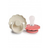 Frigg Dvojbalenie cumlíkov frigg daisy cream/ poppy, 0-6m, silikón