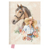 Pamätník JUNIOR S7 14x18 cm, 80 list. čistý so zámkom - Horse