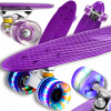 SKATEBOARD DETSKÁ SKATEBOARDOVÁ SVIETIACE KOLESÁ LED DRIFT 56CM DĹŽKOVO-RUŽOVÁ