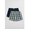 SPODNÁ BIELIZEŇ GANT CHECK AND SOLID BOXER SHORTS 2-P MARINE