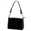 Dámska kožená kabelka Luka 24-098 čierna, taška cez rameno 22 x 14 x 7 cm