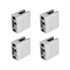 VEVOR Svorka na sklo 4 Kusy 55x55x26MM Nerezová Oceľ SUS304 0,95KG
