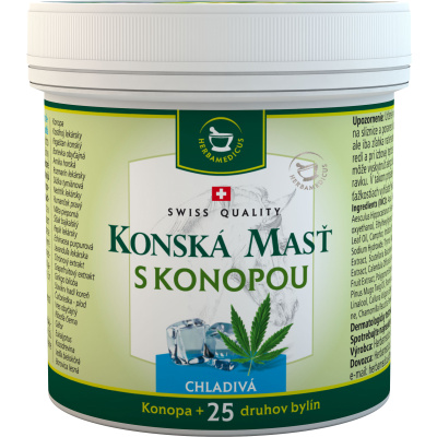 Herbamedicus Konská masť s konopou chladivá 250 ml