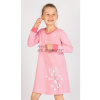 Detská nočná košeľa s dlhým rukávom Myš s púpavou - světle lososová 3 - 4 (VIENETTA SECRET)