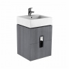 KOLO Twins skrinka so 2 zásuvkami 50 cm, 50 x 57 x 46 cm, strieborny grafit GEB 89490000