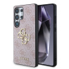 Guess PU 4G Metal Logo zadný kryt pre Samsung Galaxy S25 Ultra Pink