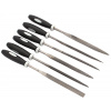Sada ihlových pilníkov 4 x 160 mm s rukoväťou, 6-dielna sada, XL-TOOLS