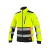 Bunda CXS BENSON, výstražná, softshell, žlto-čierna Veľkosť: 56