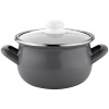 Hrniec, kastrol - Smalt hrniec smaltovne Capri Grey 18cm 3L induk (Hrniec, kastrol - Smalt hrniec smaltovne Capri Grey 18cm 3L induk)