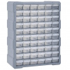 vidaXL Organizér so 60 zásuvkami 38x16x47,5 cm - Sivá - 63215-18085