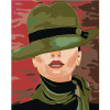 Maľovanie podľa čísel - Žena v zelenom klobúku, 40 x 50 cm, bez rámu a napnutého plátna 8596530046608