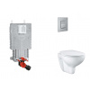 Grohe Uniset Set predstenovej inštalácie, klozetu, dosky SoftClose a tlačidla Skate Cosmopolitan, kefovaná nerezová oceľ SANI15BB2103-GR