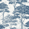 Wallfashion MN3007 Modrá vliesová tapeta les stromy Maison rozmery 0,53 x 10,05 m