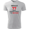 Biele tričko trvalo 77 rokov - darček k 77 narodeninám pre mužov S